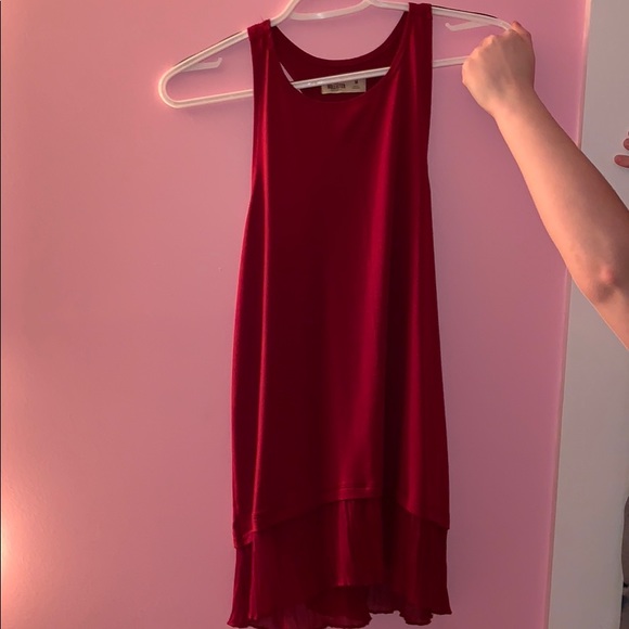 Hollister Tops - Hollister Red Tank, ruffled bottom